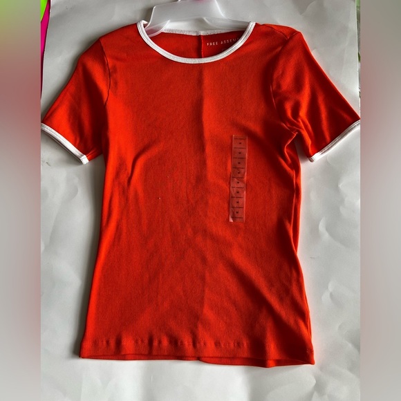 [Free Assembly]  Women's Round Neck Short Sleeve T Shirts Orange Size M - Picture 4 of 16